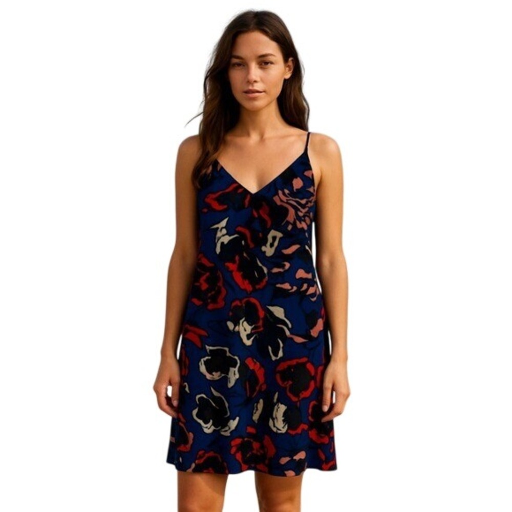 BLA) PINCH Dress women's Size M L spaghetti straps Short‎ blue Splash Summer